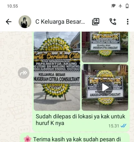 Pengiriman Papan Bunga Duka Kotabaru Bekasi Barat